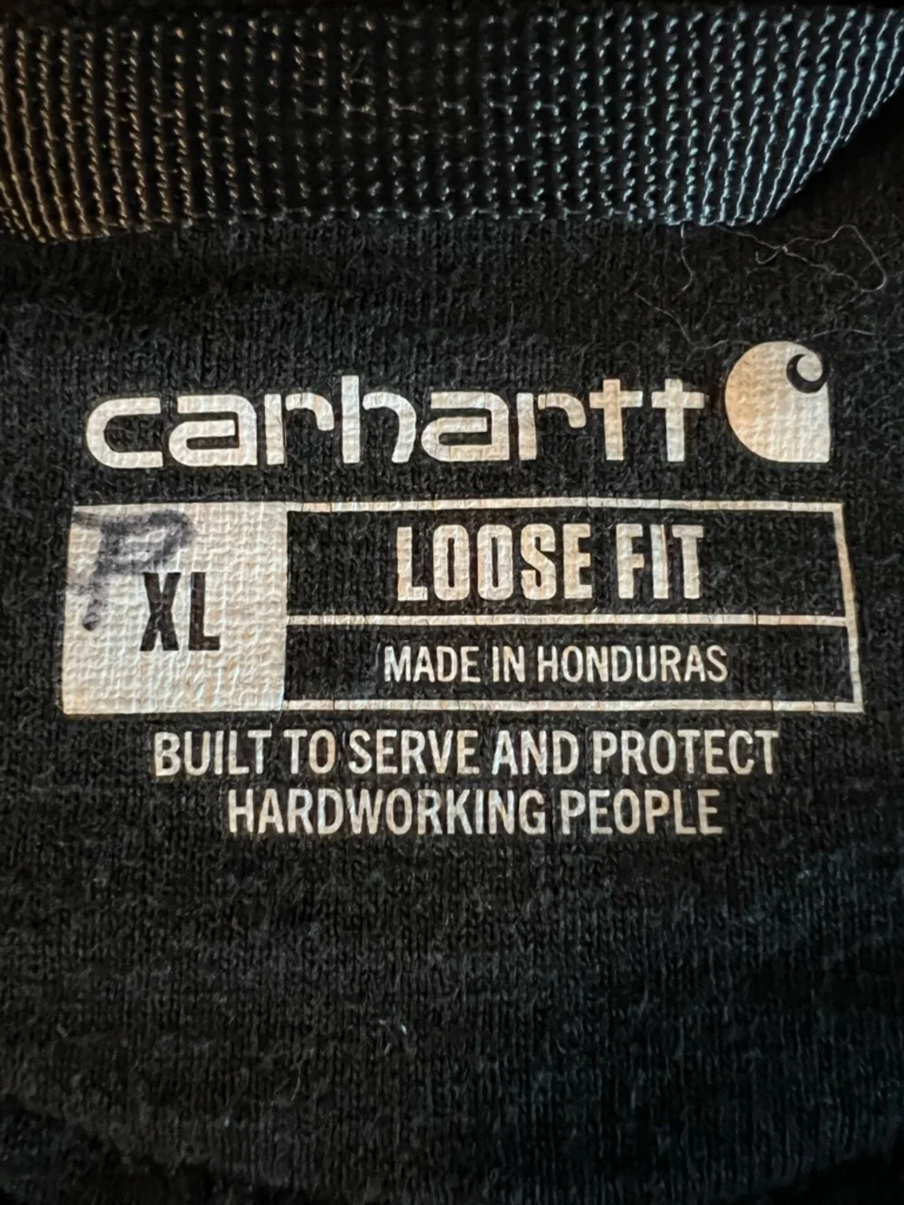 Carhartt Black Full-Zip Hooded Jacket Size XL